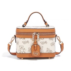 NOISY TEDDY Light Luxury Bucket Bag: High-End Fashion, Dual Shoulder & Crossbody Versatile Design