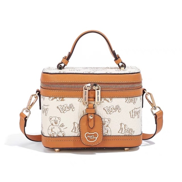 NOISY TEDDY Light Luxury Bucket Bag: High-End Fashion, Dual Shoulder & Crossbody Versatile Design