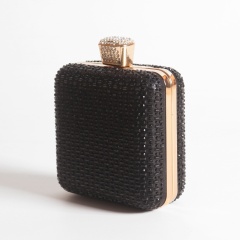 Square, Diamond-Encrusted Clutch Bag, Evening Chain Bag, Mini Women's High-End Exquisite Evening Bag, Formal Dress Handbag