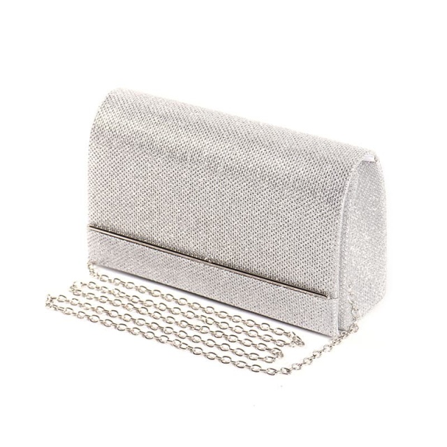 New Stylish Evening Bag, Gold-Trimmed Flap Bag With Chain Strap, Suitable For Business Trips / Storage / Travel