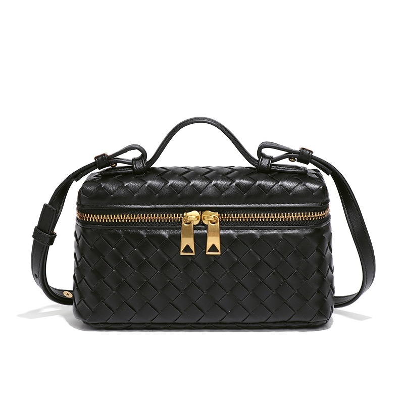 New Classic Hand-Woven Box Bag, Stylish Tote/Makeup Bag, Shoulder/Crossbody Bag, Small Square Box Bag