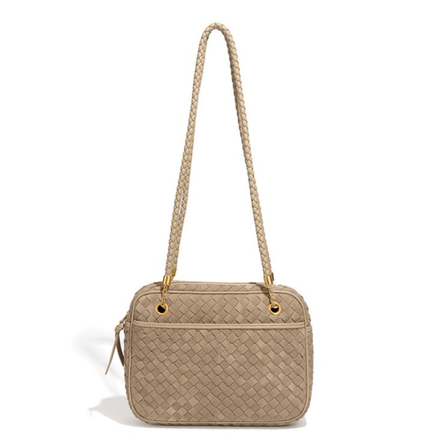 Women's Woven Bag, Light Luxury High-End Handmade Woven Bag, Shoulder Bag, Crossbody Bag, Tote Bag, Square Bag