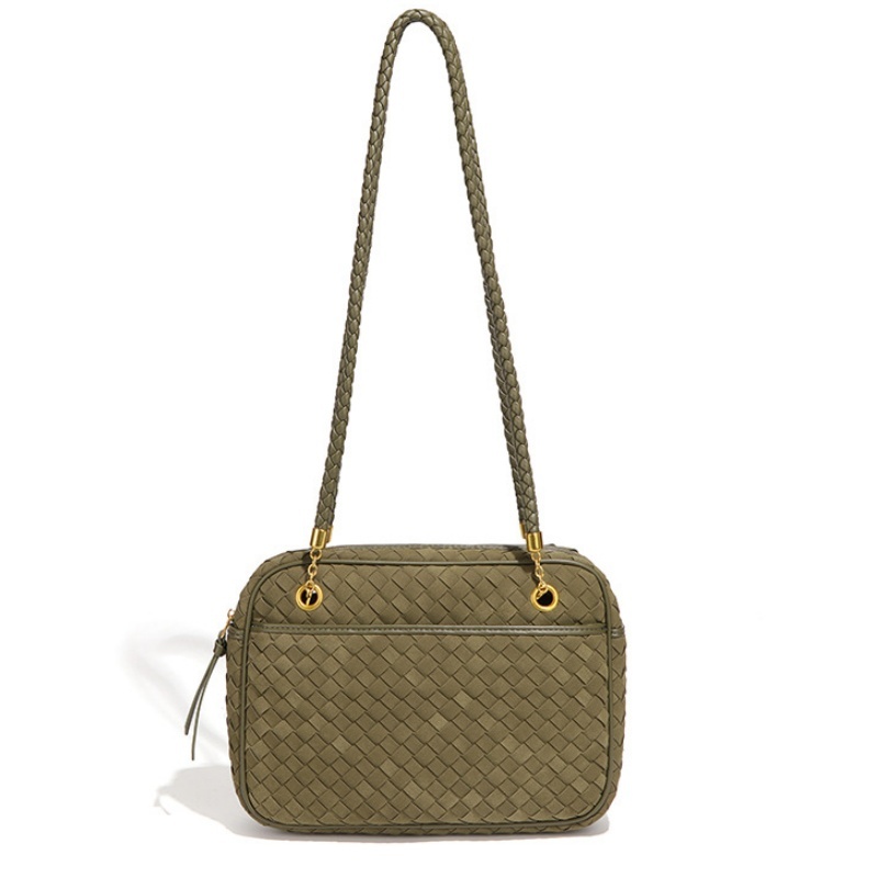 Women's Woven Bag, Light Luxury High-End Handmade Woven Bag, Shoulder Bag, Crossbody Bag, Tote Bag, Square Bag