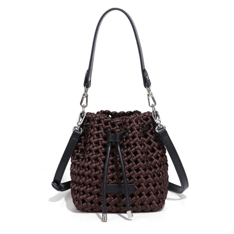 New Woven Bucket Bag, Fashionable And Trendy Handbag, Sophisticated And Versatile Leisure Shoulder/ Crossbody Bag