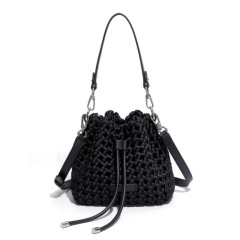 New Woven Bucket Bag, Fashionable And Trendy Handbag, Sophisticated And Versatile Leisure Shoulder/ Crossbody Bag