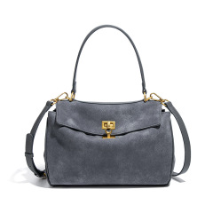 Kelly Bag style, Premium Matte Suede Flap Handbag, Large Capacity, Versatile For Commuting, Shoulder Bag / Crossbody Bag