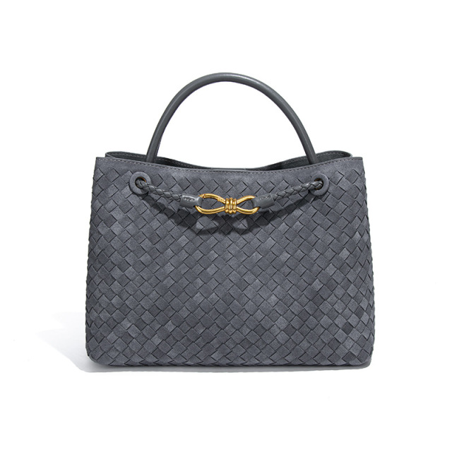 New European American Style Women's Handbag, Shoulder Bag, Crossbody Bag, Handmade Woven Soft Leather Tote Bag/Bucket Bag
