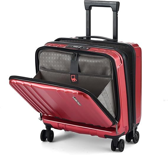 Small Business Carry-On Suitcase, Laptop Compartment, Front Opening, Men's And Women's Trolley Case