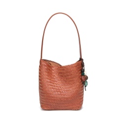 New Woven Bucket Bag, Large Capacity Design, Textured, Versatile For Commuting, Shoulder Bag, Large Tote Bag