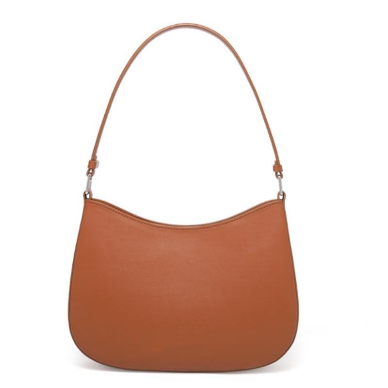 New Fashionable And Niche Design Crescent-Shaped Genuine Leather Women's Handbag, Crossbody Bag, Shoulder Bag, Women's Tote Bag