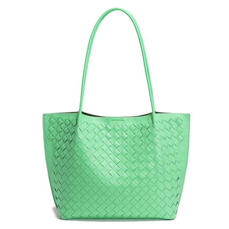 New Stylish And Simple Large-Capacity Hand-Woven Tote Bag For Commuting/Shoulder Use, Women's Bag