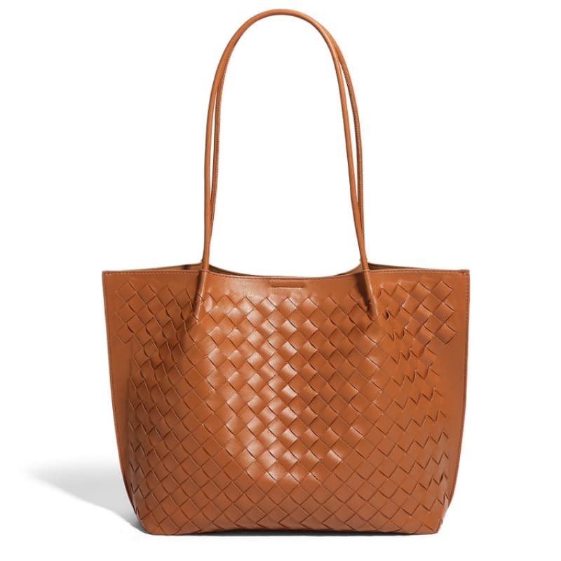 New Stylish And Simple Large-Capacity Hand-Woven Tote Bag For Commuting/Shoulder Use, Women's Bag