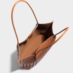New Stylish And Simple Large-Capacity Hand-Woven Tote Bag For Commuting/Shoulder Use, Women's Bag