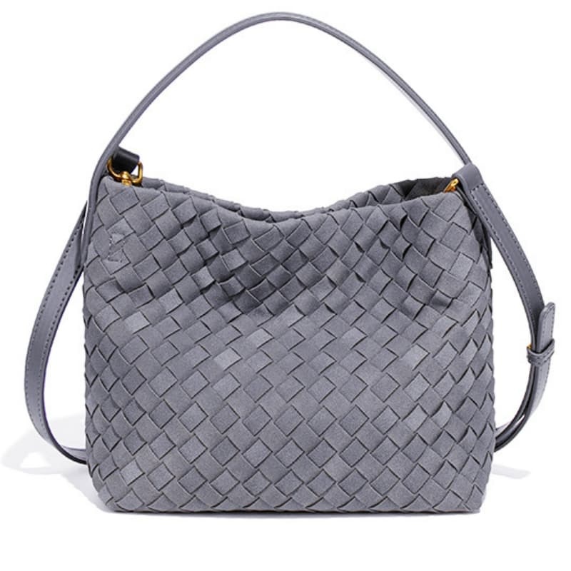 New Woven Soft Leather Tote Bag, Relaxed Fit, Suitable For Commuting, Underarm Bag, Suede, Stylish Tote Bag