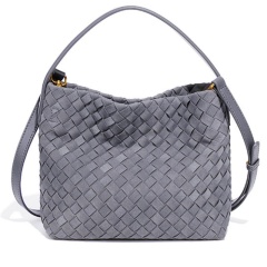 New Woven Soft Leather Tote Bag, Relaxed Fit, Suitable For Commuting, Underarm Bag, Suede, Stylish Tote Bag