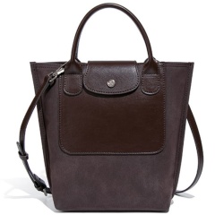 New Women's Bag, French Style, Longchamp Suede Patchwork, Large Capacity Tote Bag, Shoulder Bag, Bucket Bag