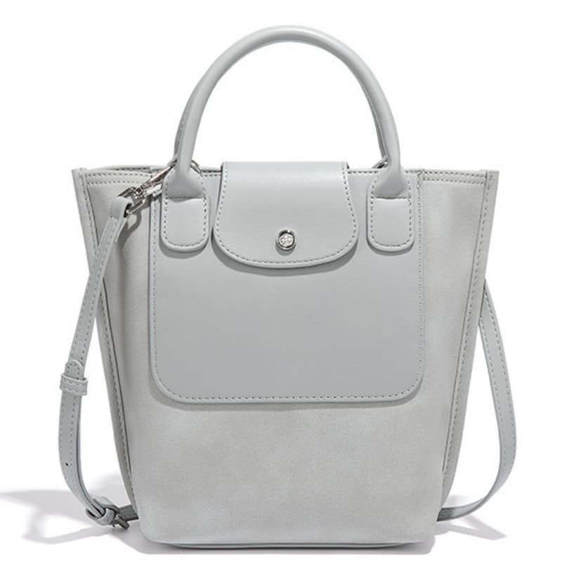 New Women's Bag, French Style, Longchamp Suede Patchwork, Large Capacity Tote Bag, Shoulder Bag, Bucket Bag