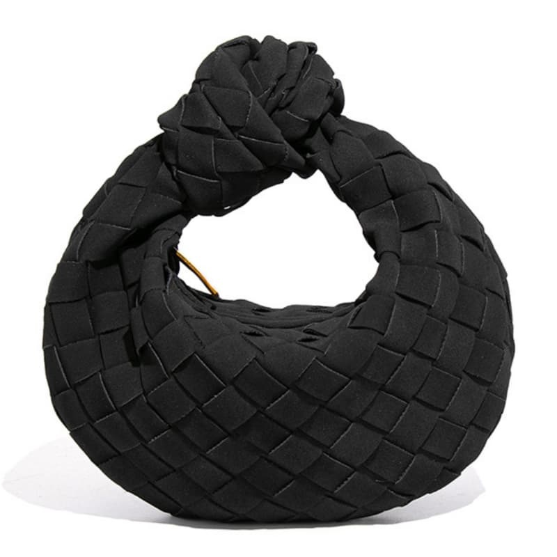 New Stylelish Women's Handbag, Knotted Woven Bag, Retro Suede Mini Dumpling Bag