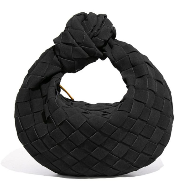 New Stylelish Women's Handbag, Knotted Woven Bag, Retro Suede Mini Dumpling Bag