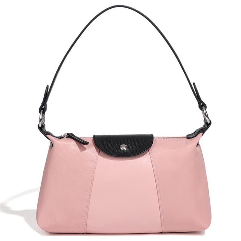 Niche Design New Women's Bags: Retro Brown Small Square Bag, Nylon Vertical Stripe Shoulder/Crossbody bag