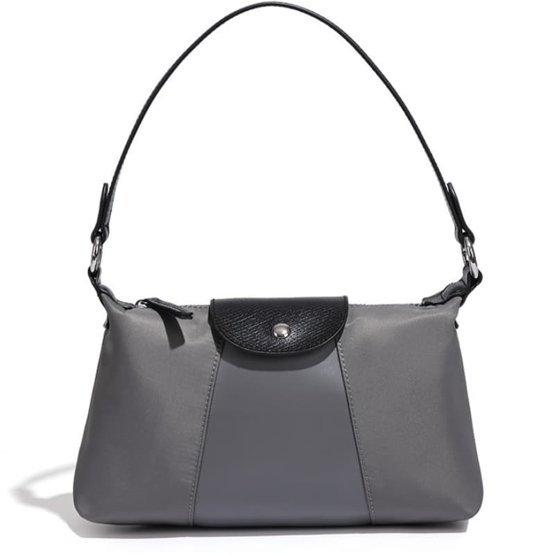 Niche Design New Women's Bags: Retro Brown Small Square Bag, Nylon Vertical Stripe Shoulder/Crossbody bag