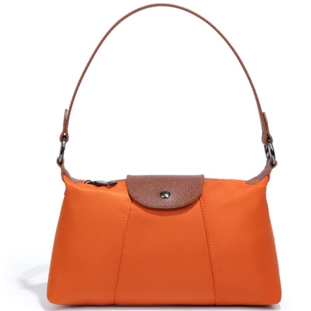 Niche Design New Women's Bags: Retro Brown Small Square Bag, Nylon Vertical Stripe Shoulder/Crossbody bag