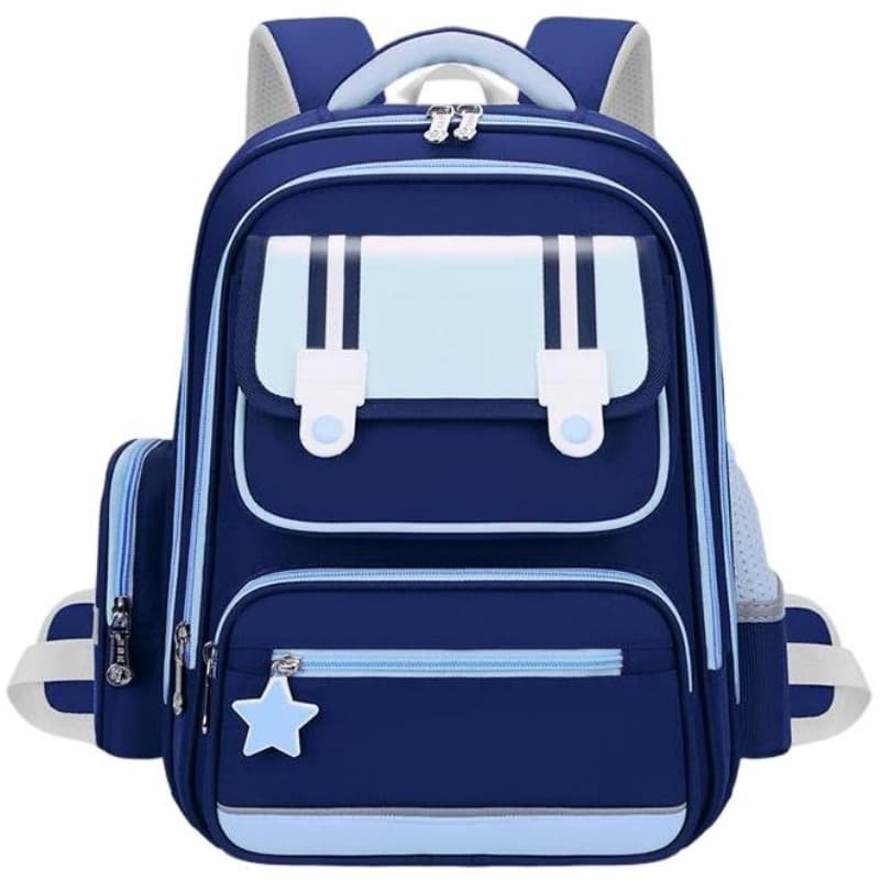 New lumbar support backpack for children, lightweight and large capacity double shoulder bag