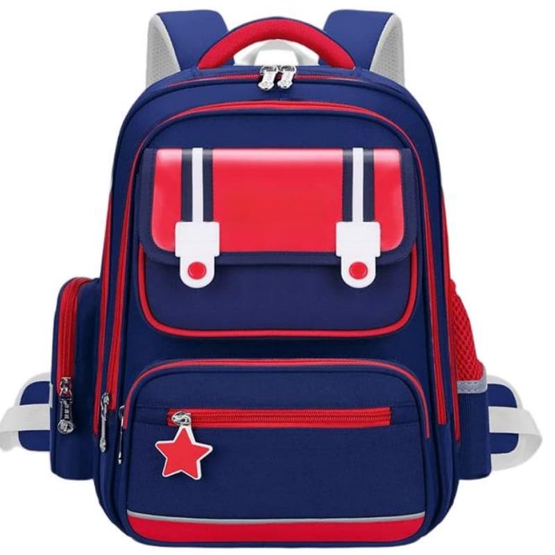 New lumbar support backpack for children, lightweight and large capacity double shoulder bag