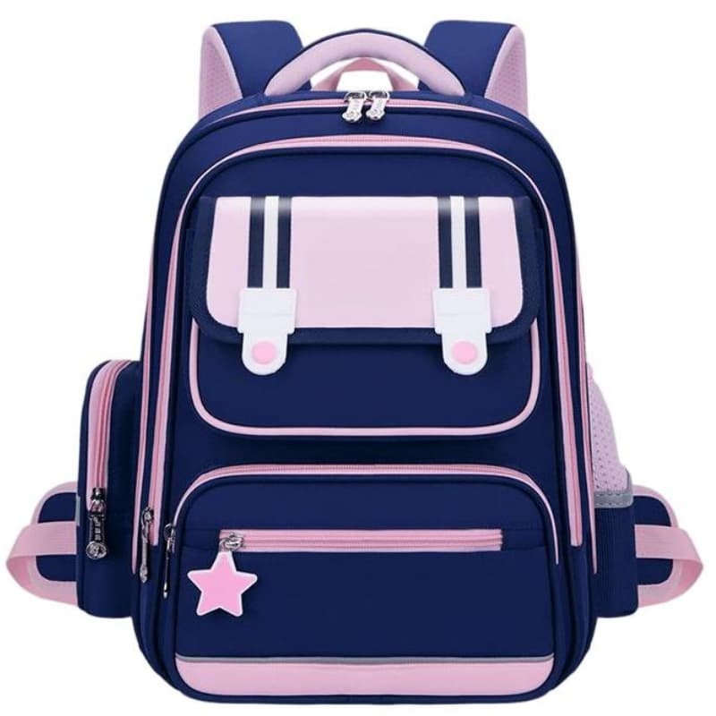 New lumbar support backpack for children, lightweight and large capacity double shoulder bag