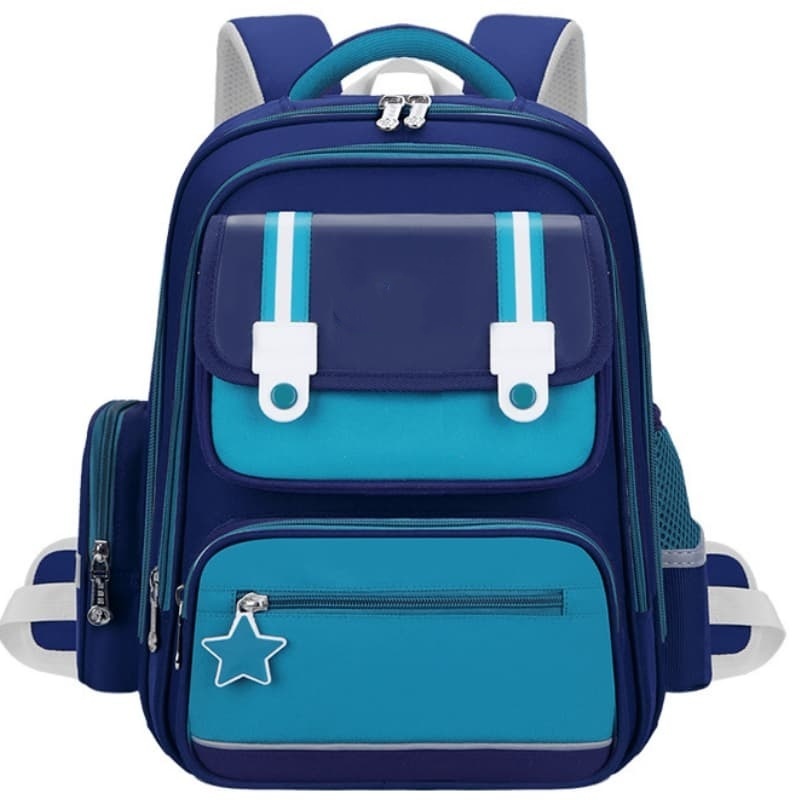 New lumbar support backpack for children, lightweight and large capacity double shoulder bag