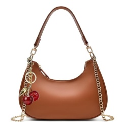 Shoulder Bag for Women Cute Hobo Cherry Purse Retro Clutch Underarm Handbag with Removable Straps