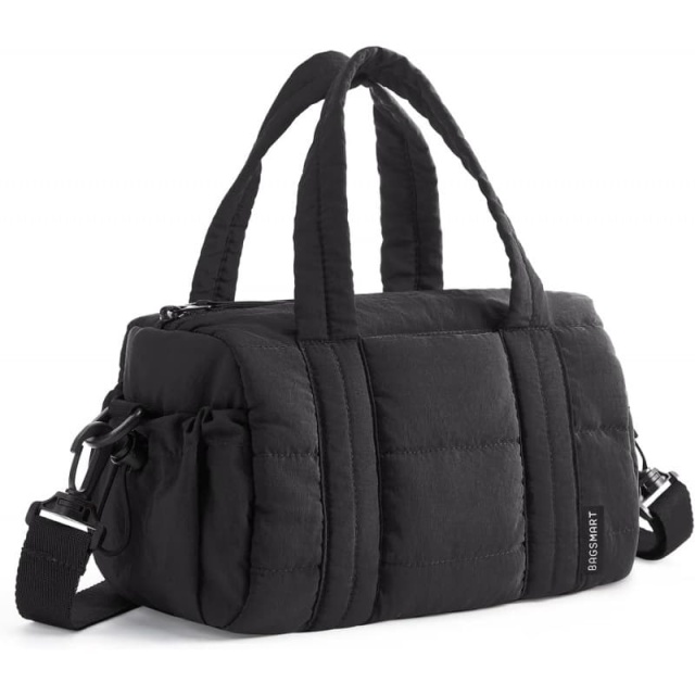 New Women's Down-Filled Handbag With Top Handle, Lightweight, Handmade, Waterproof Nylon Puffy Shoulder Bag