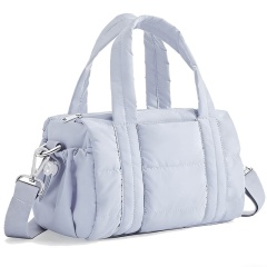 New Women's Down-Filled Handbag With Top Handle, Lightweight, Handmade, Waterproof Nylon Puffy Shoulder Bag