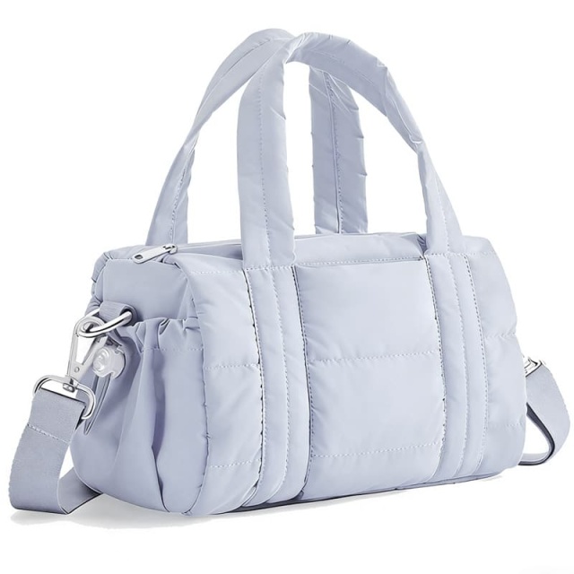 New Women's Down-Filled Handbag With Top Handle, Lightweight, Handmade, Waterproof Nylon Puffy Shoulder Bag