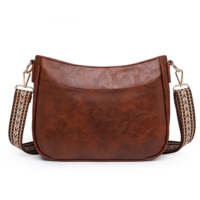Women's Soft Leather Shoulder Bag, Leisure Shoulder Bag, Large Capacity Retro Crossbody Bag
