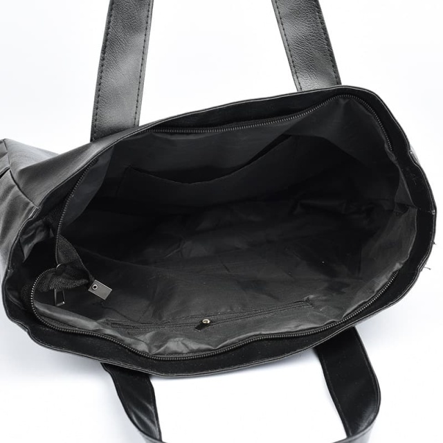 Simple New PU Soft Leather Trendy Zipper Tote Bag, Large Capacity Shoulder Bag