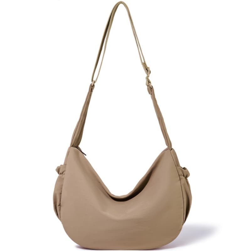 Stylish Pleated Crossbody Bag, Casual And Versatile, Large Capacity, Single Shoulder Commuter Bag