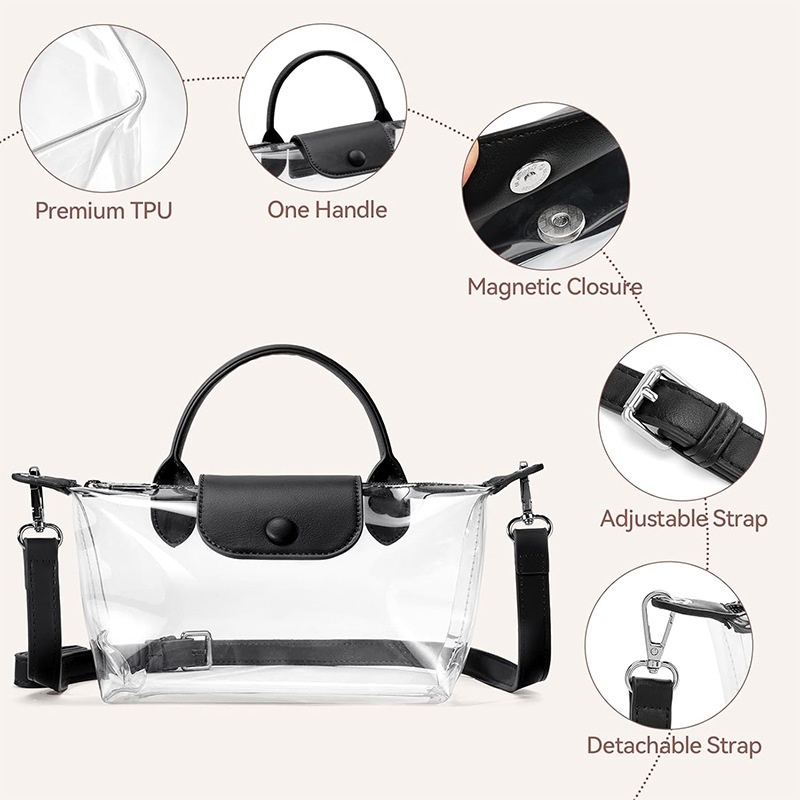 Factory Direct Wholesale – New Women's Transparent Mini Crossbody Bag, Casual & Fashionable Handbag
