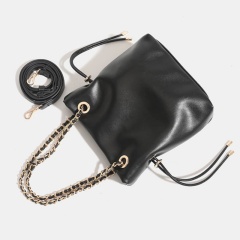 Women's Chain Drawstring Crossbody Bag, Shoulder Bag, Commuter Handbag