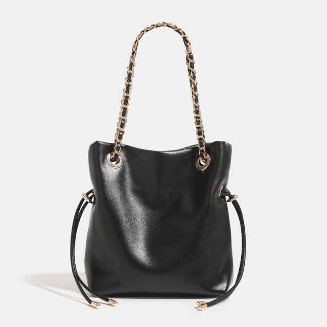 Women's Chain Drawstring Crossbody Bag, Shoulder Bag, Commuter Handbag