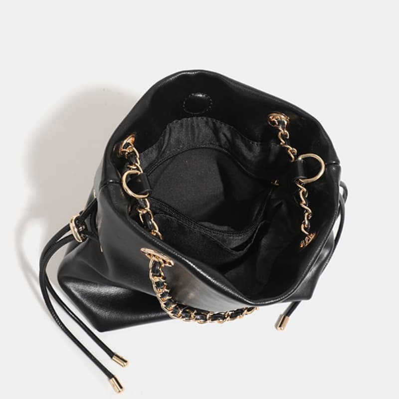 Women's Chain Drawstring Crossbody Bag, Shoulder Bag, Commuter Handbag