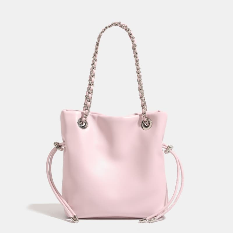 Women's Chain Drawstring Crossbody Bag, Shoulder Bag, Commuter Handbag