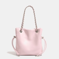 Women's Chain Drawstring Crossbody Bag, Shoulder Bag, Commuter Handbag