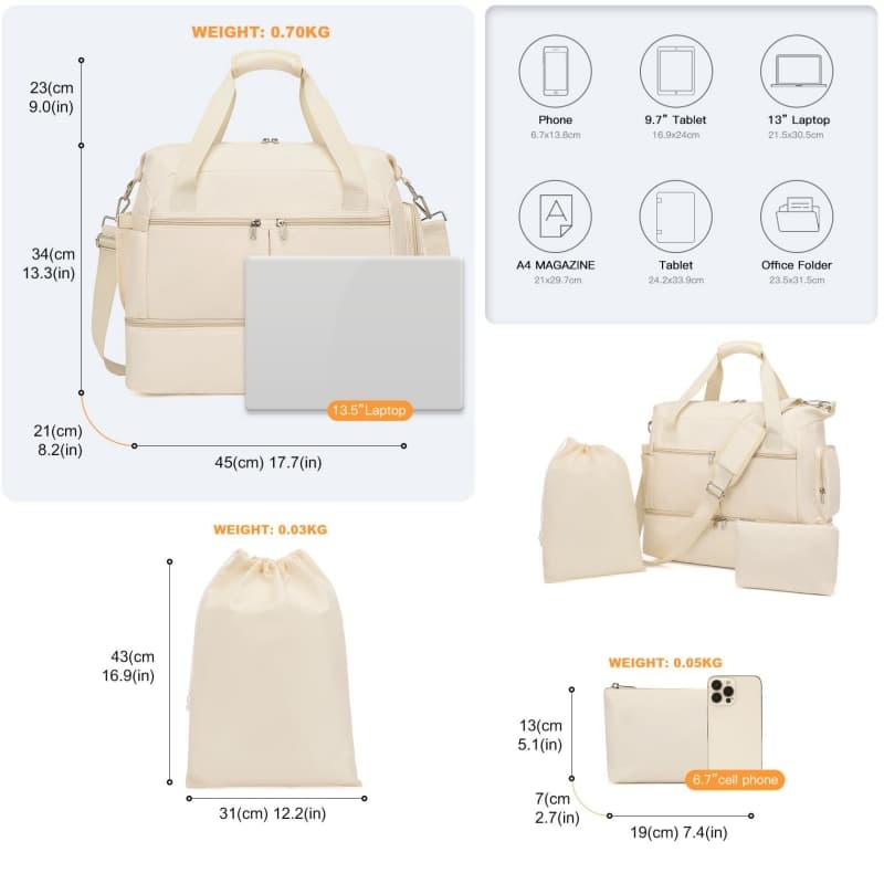 New Large-Capacity Foldable Travel Bag, Outdoor Sports & Fitness Bag