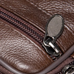 Men's Genuine Leather Bag, Grain Cowhide Shoulder & Crossbody Bag
