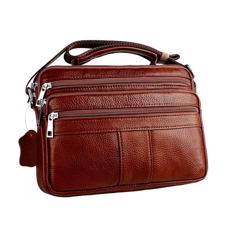 Men's Crossbody Bag, Genuine Leather Handbag, Shoulder Bag, Multi-Functional Briefcase