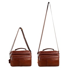 Men's Crossbody Bag, Genuine Leather Handbag, Shoulder Bag, Multi-Functional Briefcase