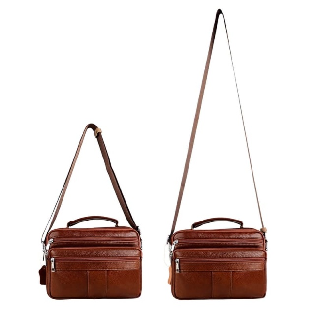 Men's Crossbody Bag, Genuine Leather Handbag, Shoulder Bag, Multi-Functional Briefcase