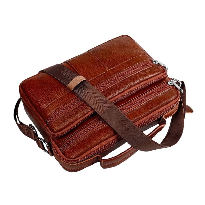 Men's Crossbody Bag, Genuine Leather Handbag, Shoulder Bag, Multi-Functional Briefcase