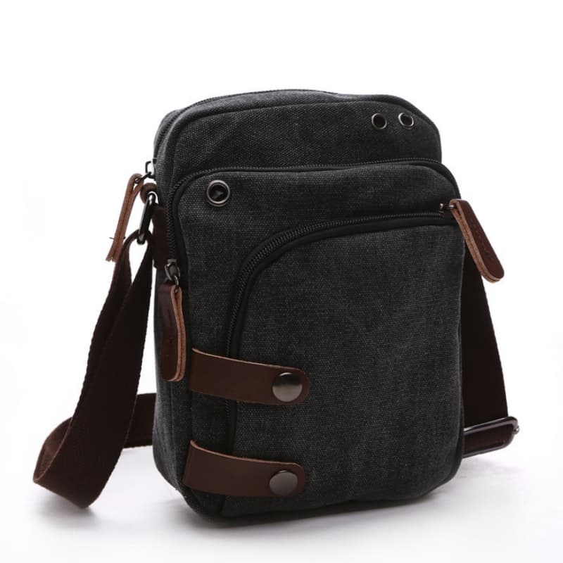 Canvas Crossbody Bag With Multiple Compartments, Portable Travel Bag, Shoulder Bag